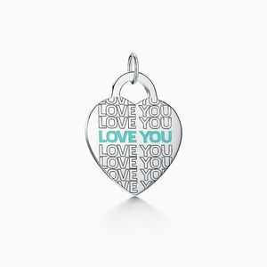 Tiffany & Co. love you blue heart tag charm.